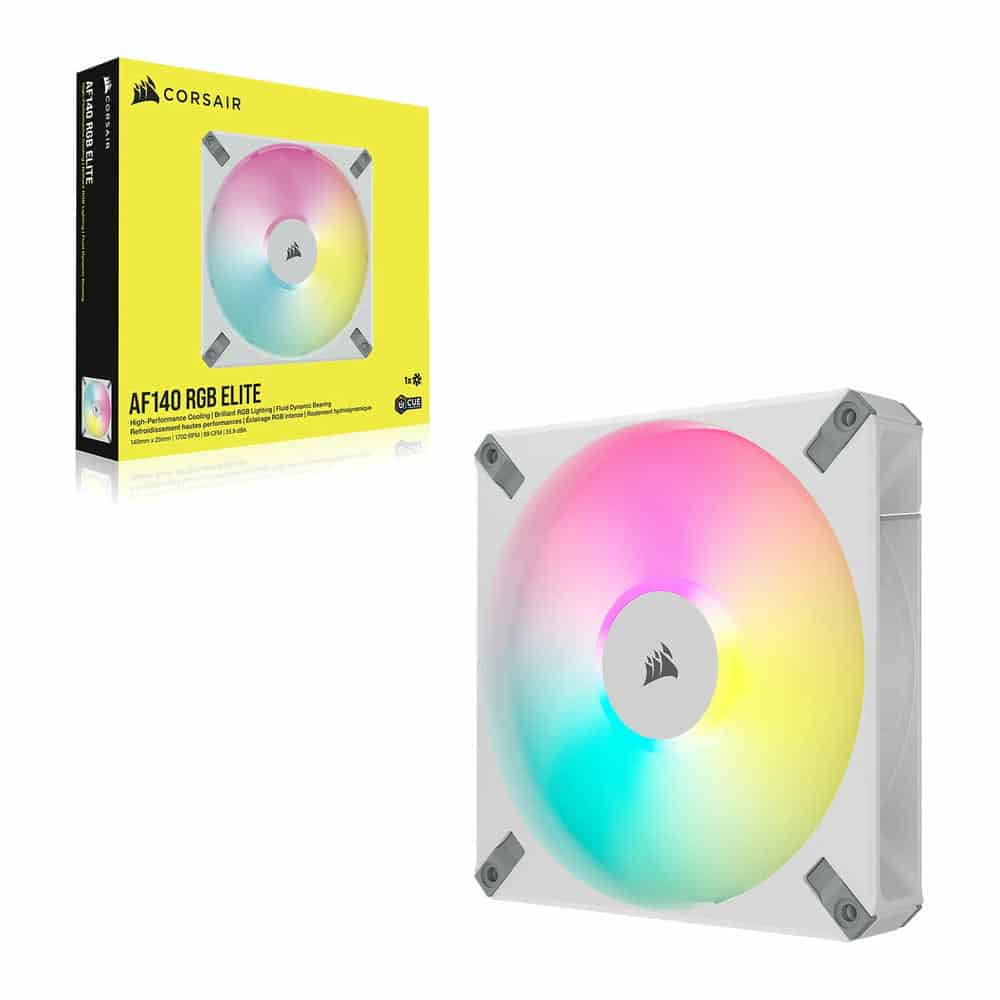 (image for) Corsair iCUE AF140 RGB ELITE White 140mm 1 Fan Expansion Pack